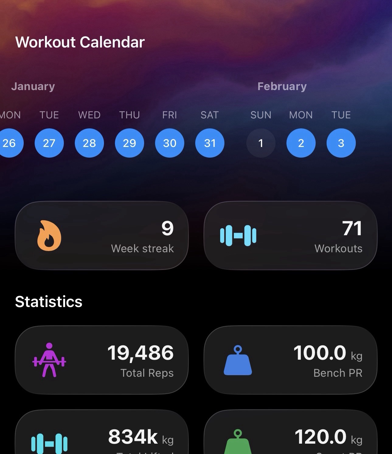 Up Lifting Achievements - Unlock badges and track fitness milestones