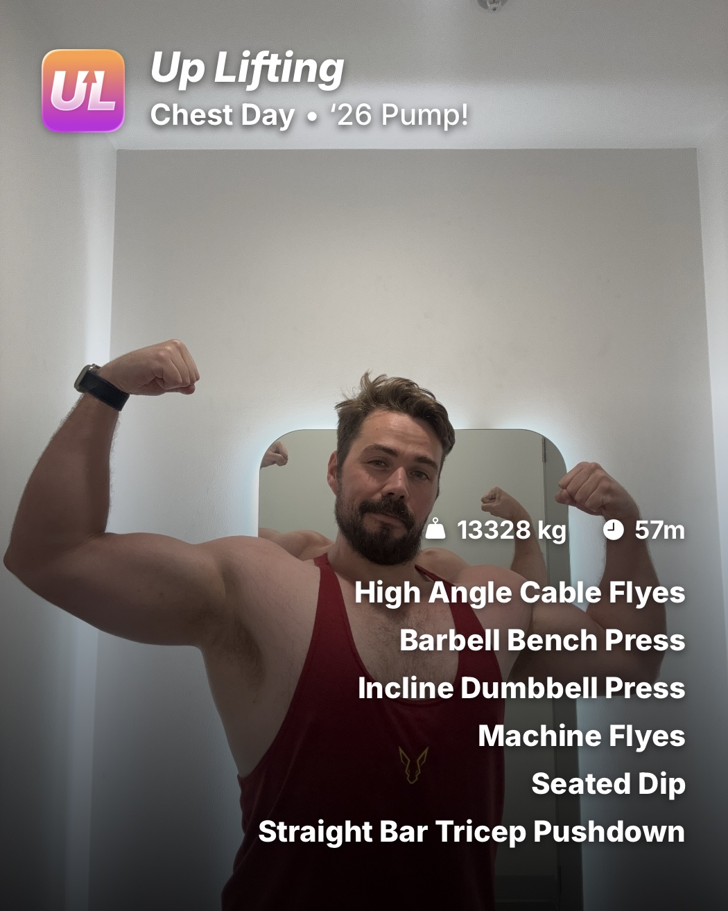 Up Lifting Workout Share Card - Detailed session summary