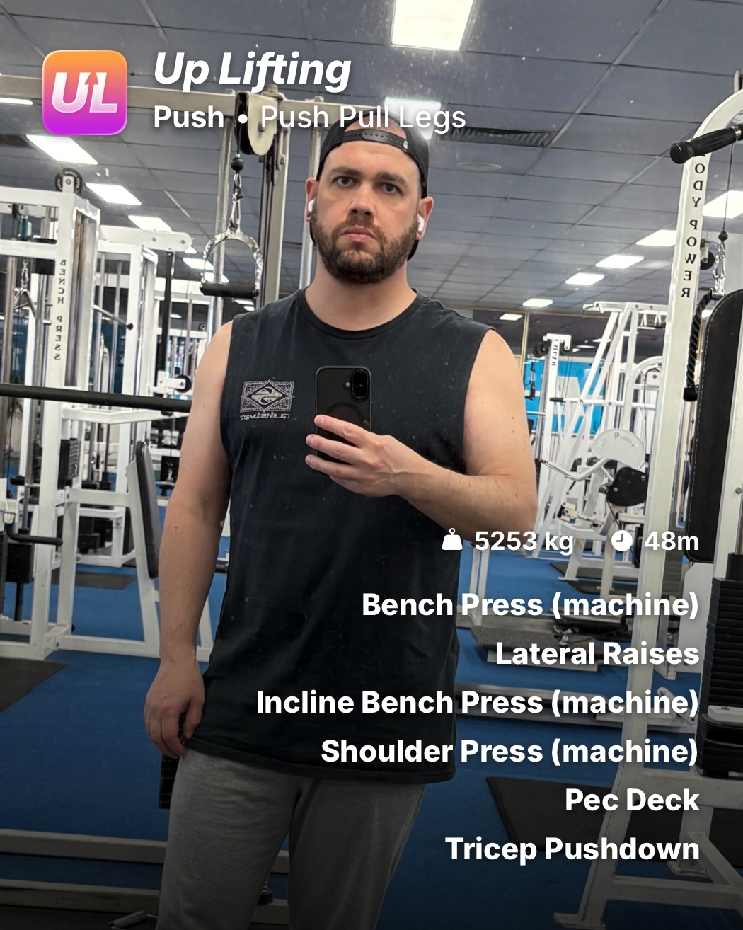 Up Lifting Workout Share Card - Community share card for Reddit and social media